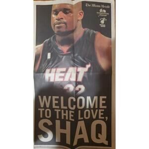 Shaquille O’neal Miami Heat Official NBA 2004 Miami Herald Newspaper